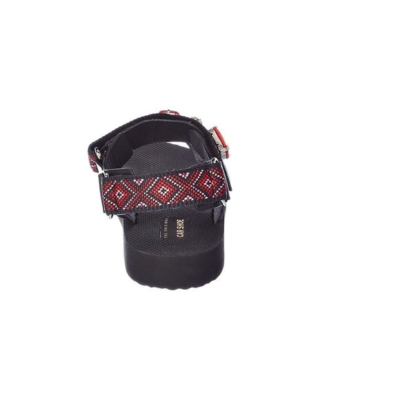 Car Shoe Crystal Embellished Leather-Trim Sandal